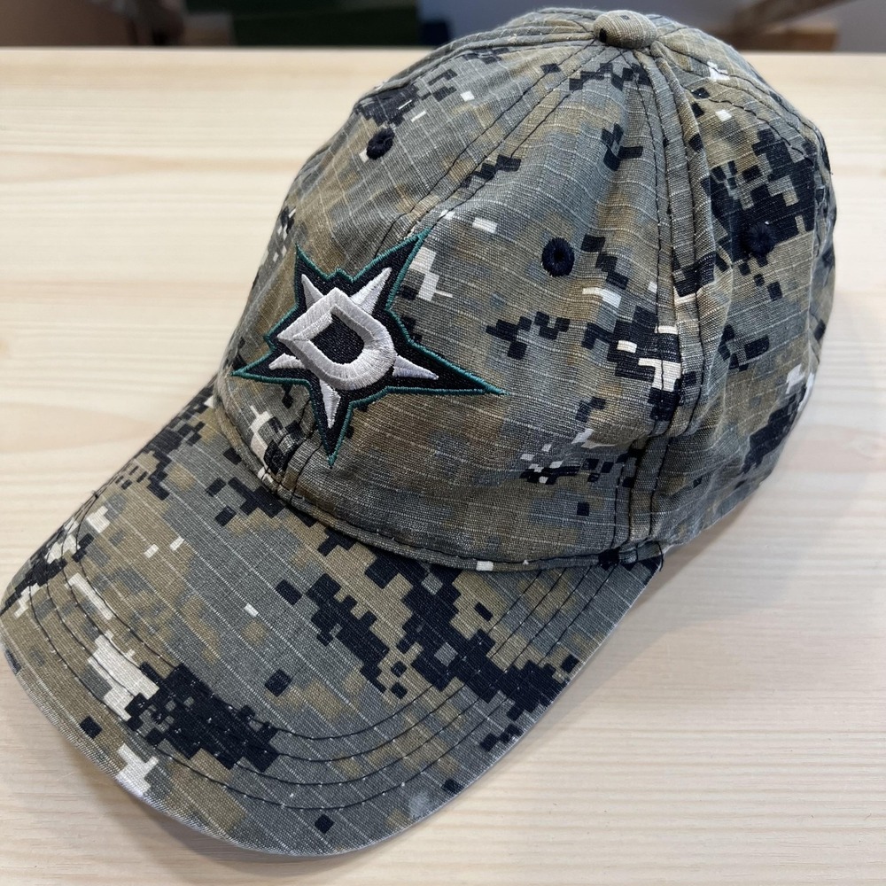 Dallas Stars Hat Cap Strap Back Mens One Size‎ Green Digital Camo NHL Hockey
